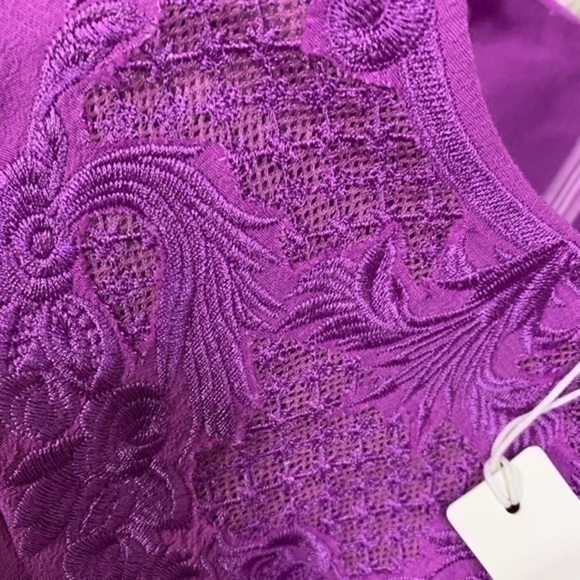 Line & Dot Embroidered Neck Maxi Dress - Picture 9 of 11